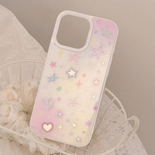 Load image into Gallery viewer, Gilt star iPhone17 mobile phone case Apple 15 small fresh 11 suitable for 16pro max sweet 14 glass