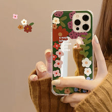 Load image into Gallery viewer, Hanfeng flower smiley face applies to iphone16 iPhone case 17Promax silicone 11 makeup mirror X/15