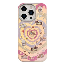 Load image into Gallery viewer, Gilt laser is suitable for iphone16 mobile phone case 17Promax Apple 15 anti-drop 14 color love cartoon 13 Korea