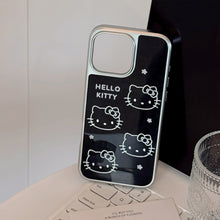 Load image into Gallery viewer, Gilt Apple 16promax mobile phone case flash diamond cat magnetic suction bracket iphone15 electroplating 17 Huawei application