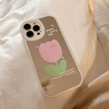 Load image into Gallery viewer, Flower mirror iphone15promax iPhone case 16 soft case XR makeup mirror 11 suitable for 8p hair 14