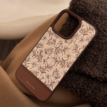Load image into Gallery viewer, Ins Sketch Flower iPhone 16 Case 17Pro Max Leather 15 For iPhone13 Retro 11 Hard Case