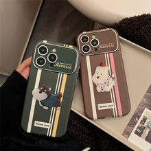 Load image into Gallery viewer, American stripes are suitable for Apple 15promax mobile phone case iphone16 cartoon bracket 17 all-inclusive 13 generation 14.