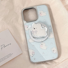 Load image into Gallery viewer, Gilt apple 16 pro mobile phone case max west highland magnetic suction bracket iphone17 electroplated silver 14 suitable for Huawei