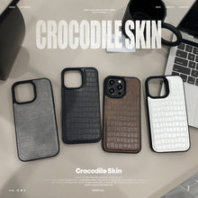 Load image into Gallery viewer, Alligator leather pattern 15 Apple 16 mobile phone case 17promax retro premium style 12 for iPhone13 personality trend