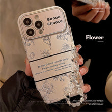 Load image into Gallery viewer, Rose flower for iphone16 apple 15 mobile phone case 13promax leather 17 temperament 12 crystal lanyard