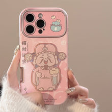 Load image into Gallery viewer, Pink God of Wealth gift for iphone16 iPhone case 14promax cortex 15 three-dimensional 17 New Year