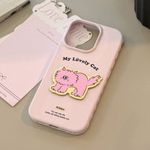 Load image into Gallery viewer, Fun color cat iphone16 mobile phone case apple 15promax for 17 anti-drop 14 three-dimensional 13 creative