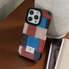 Load image into Gallery viewer, Personalized retro plaid splicing for iphone16promax iPhone 17 case 15 premium 14 leather 13
