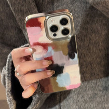 Load image into Gallery viewer, Art Contrast Color Splicing Apple 16 Mobile Phone Case 17promax Leather 15 Suitable for iPhone13 Electroplating 14 Advanced