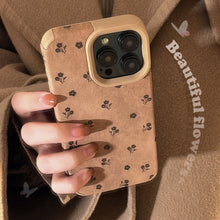 Load image into Gallery viewer, ins suede French small floral application iphone16 iPhone case 17pro max simple 14 retro 13