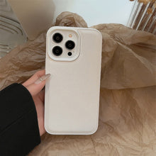 Load image into Gallery viewer, Premium khaki for Apple 17 mobile phone case iPhone16promax autumn and winter leather 11 solid color 13 hard 14