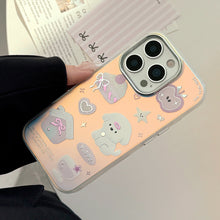 Load image into Gallery viewer, Gilt cartoon dessert puppy for iphone15 mobile phone case 16Promax electroplating laser 13 hard 17 creative