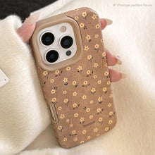 Load image into Gallery viewer, Autumn small flowers are suitable for iphone16 Apple 17promax mobile phone case 15 retro 14 suede 13 generation hair