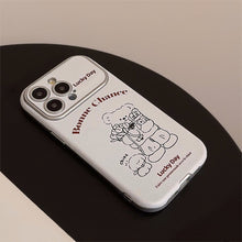 Load image into Gallery viewer, Korean wind ins cortical bear is suitable for iphone14 apple 16 mobile phone case 15pro max super cute 17 fresh 12