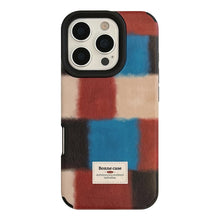 Load image into Gallery viewer, Personalized retro plaid splicing for iphone16promax iPhone 17 case 15 premium 14 leather 13