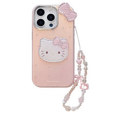 Load image into Gallery viewer, Gilt laser is suitable for Apple 16Promax mobile phone case iphone15 three-dimensional pink cartoon 11 lanyard 17 cute