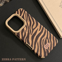 Load image into Gallery viewer, Personalized zebra pattern is suitable for iphone16 Apple 17 mobile phone case 15promax retro 14 suede 13 generation hair
