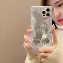 Load image into Gallery viewer, Cold wind flower mirror 16pro max apple iphone17 mobile phone case 15 sets 11 women 8plus suitable X