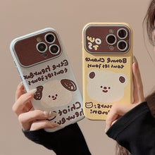 Load image into Gallery viewer, Leather cartoon animal suitable for 16 apple 15promax mobile phone case iphone14 couple 17 all-inclusive 13 Korean