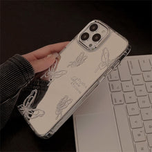 Load image into Gallery viewer, Mirror surface is suitable for Apple 15 Pro mobile phone case max advanced butterfly iphone16 temperament 13 anti-drop 11 chain 17