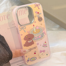 Load image into Gallery viewer, Gilt laser for iphone17 mobile phone case 16Promax pink cake puppy 15 anti-drop 14 cartoon 13