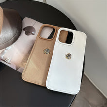 Load image into Gallery viewer, Light luxury camellia for Apple 16 mobile phone case iPhone17promax solid color lychee pattern 11 autumn and winter 13 hard