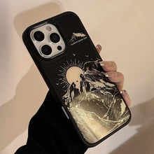 Load image into Gallery viewer, Gilt mobile phone case Apple 17promax protective case iPhone 16 Sunrise Jinshan 12 for 15 personalized glass