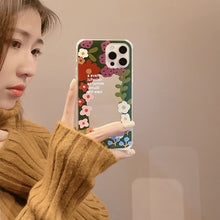 Load image into Gallery viewer, Hanfeng flower smiley face applies to iphone16 iPhone case 17Promax silicone 11 makeup mirror X/15