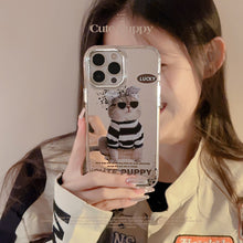 Load image into Gallery viewer, Applicable to 17promax sunglasses cat 14 Apple iPhone16 mobile phone case 11 trendy cool funny 15 electroplated mirror
