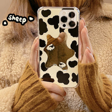 Load image into Gallery viewer, Mirror cow pattern is suitable for 16pro max Apple iphone15 mobile phone case 11pro delivery 14 anti-drop cover 17
