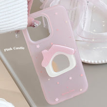Load image into Gallery viewer, ins wind pink cabin mirror bracket for iphone15pro max apple 16 mobile phone case 13 niche 17