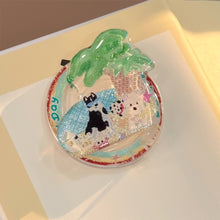 Load image into Gallery viewer, Gilt color illustration for Magsafe magnetic bracket personalized cartoon mobile phone airbag bracket telescopic portable
