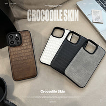 Load image into Gallery viewer, Alligator leather pattern 15 Apple 16 mobile phone case 17promax retro premium style 12 for iPhone13 personality trend