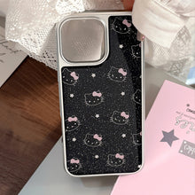 Load image into Gallery viewer, Gilt glitter ins star cat with 16promax apple 15 mobile phone case iphone17 electroplating Huawei P70