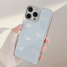 Load image into Gallery viewer, Gilt ins blue bow 16pro max mobile phone case iphone15 Epoxy 17 suitable for Huawei P70pro hard