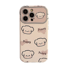 Load image into Gallery viewer, Cream cute puppy for iphone16 apple 15 mobile phone case 17promax cortex 11 generation hair 14 soft cover