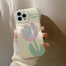 Load image into Gallery viewer, Creative mirror flower 15pro max apple 12 mobile phone case iphone16 makeup 14pro set 8p suitable for 11