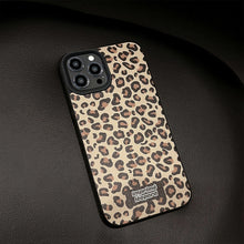 Load image into Gallery viewer, Maillard leopard print iPhone case iPhone16 autumn and winter 17 for 14 leather print 15promax autumn and winter personality