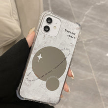 Load image into Gallery viewer, Planet mirror is suitable for iphone16 iPhone case 17Promax silicone 11 anti-drop makeup 15 women's 14