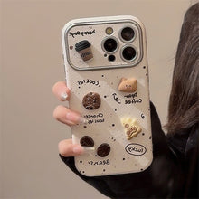 Load image into Gallery viewer, Ink splashing three-dimensional coffee bear is suitable for Apple 16ProMax mobile phone case iphone15 leather 17 generation 11 cute