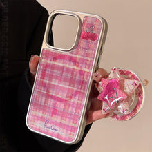 Load image into Gallery viewer, Gilt phone case Apple 16promax red plaid cherry iphone15 electroplating 14 for sweet and cool 17 Huawei