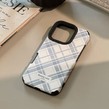 Load image into Gallery viewer, Korean ins leather pattern rhombus for iphone16 apple 17pro max mobile phone case british style 14 advanced 13
