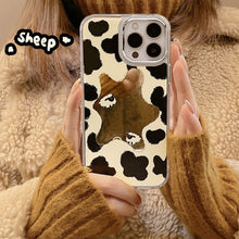 Load image into Gallery viewer, Mirror cow pattern is suitable for 16pro max Apple iphone15 mobile phone case 11pro delivery 14 anti-drop cover 17