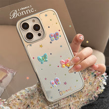 Load image into Gallery viewer, Three-dimensional butterfly is suitable for 16 Apple 15promax mobile phone case iphone17 electroplated mirror 13 sweet 15 generation