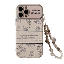 Load image into Gallery viewer, Rose flower for iphone16 apple 15 mobile phone case 13promax leather 17 temperament 12 crystal lanyard
