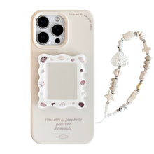 Load image into Gallery viewer, French applicable iphone16 iPhone 17 mobile phone case 15promax shell mirror bracket 13 premium 14 lanyard