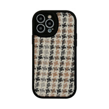 Load image into Gallery viewer, Xiaoxiangfeng iphone16 Apple 17 mobile phone case 11 retro 15pro max knitted 12 thousand bird grid Xs applicable