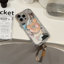 Load image into Gallery viewer, Cookie bear holder for 16ProMax Apple 15 mobile phone case iPhone17 mirror 12 hand strap 11