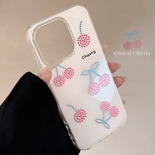 Load image into Gallery viewer, Gilt Ruby Cherry Mobile Phone Case Suitable for 16 Apple 17Promax Premium iPhone13 Hard 12 Generation 14